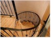 Spiral staircases with basket feature on the bannisters