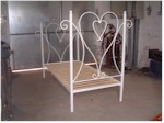 'Fairytale Heart' comissioned wrought iron bed