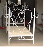 'Fairytale Heart' comissioned wrought iron bed